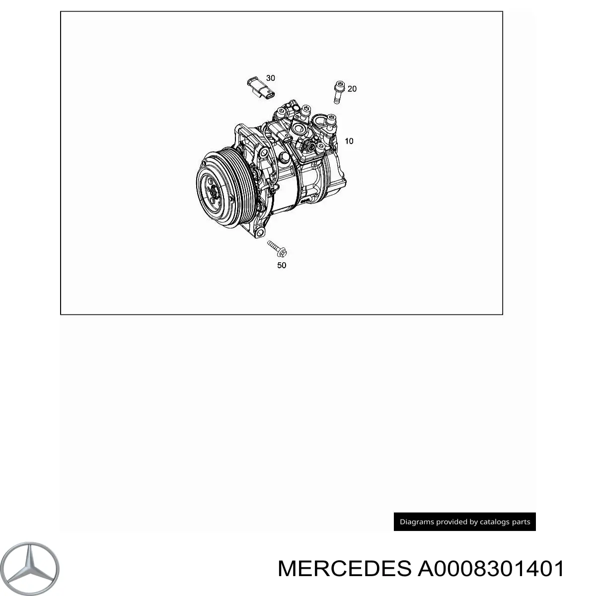 A0008301401 Mercedes Compressor de aparelho de ar condicionado
