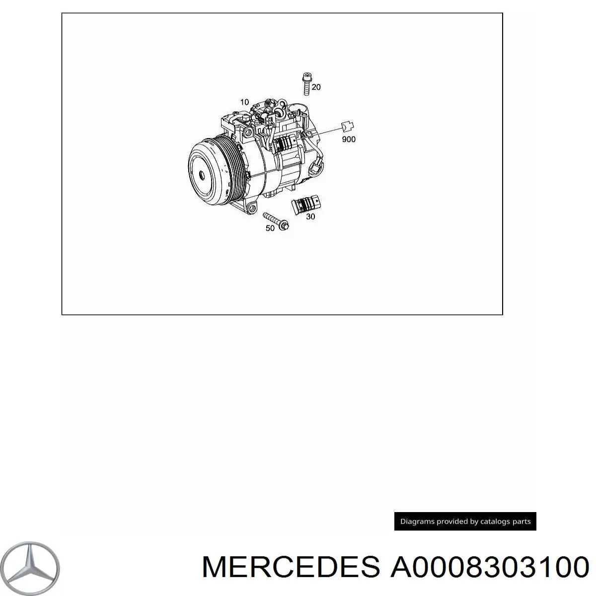 A0008303100 Mercedes Compressor de aparelho de ar condicionado