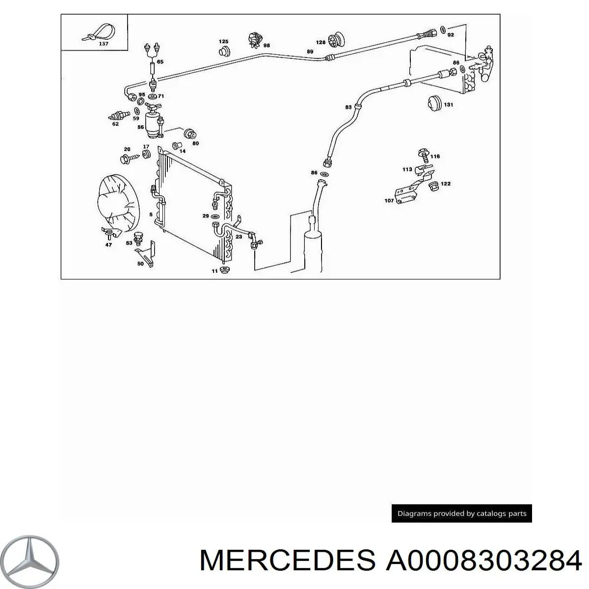 A0008303284 Mercedes Sensor de pressão absoluta de aparelho de ar condicionado