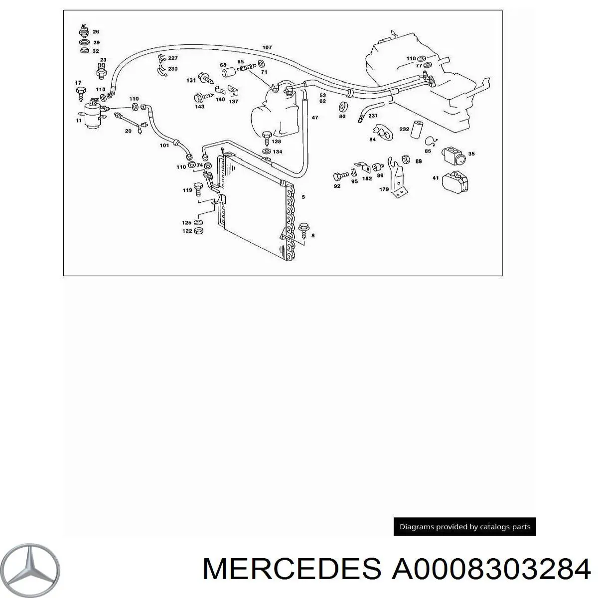 Sensor de pressão absoluta de aparelho de ar condicionado A0008303284 Mercedes