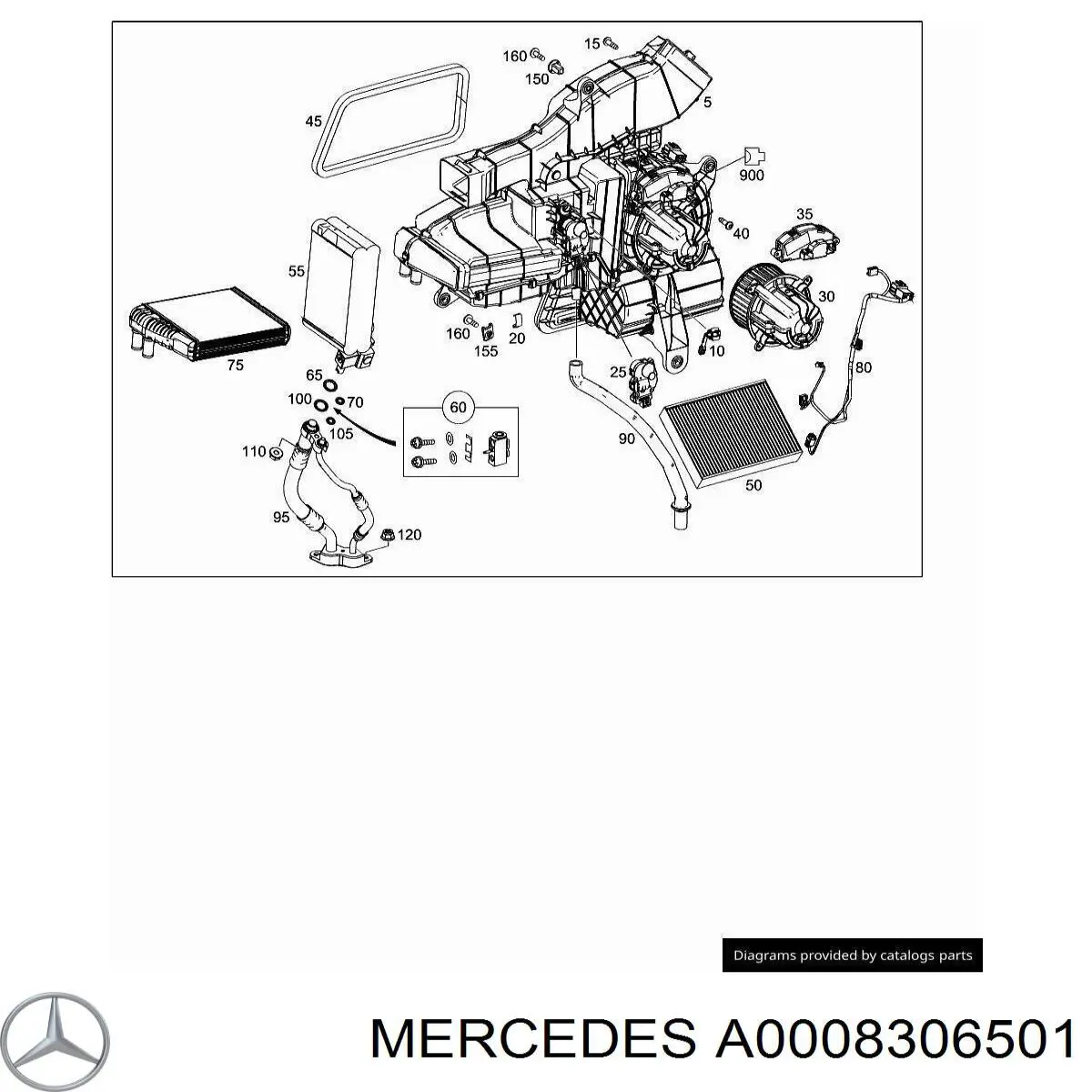 Vaporizador traseiro de aparelho de ar condicionado Mercedes A0008306501 preço, a partir de 95,51 USD