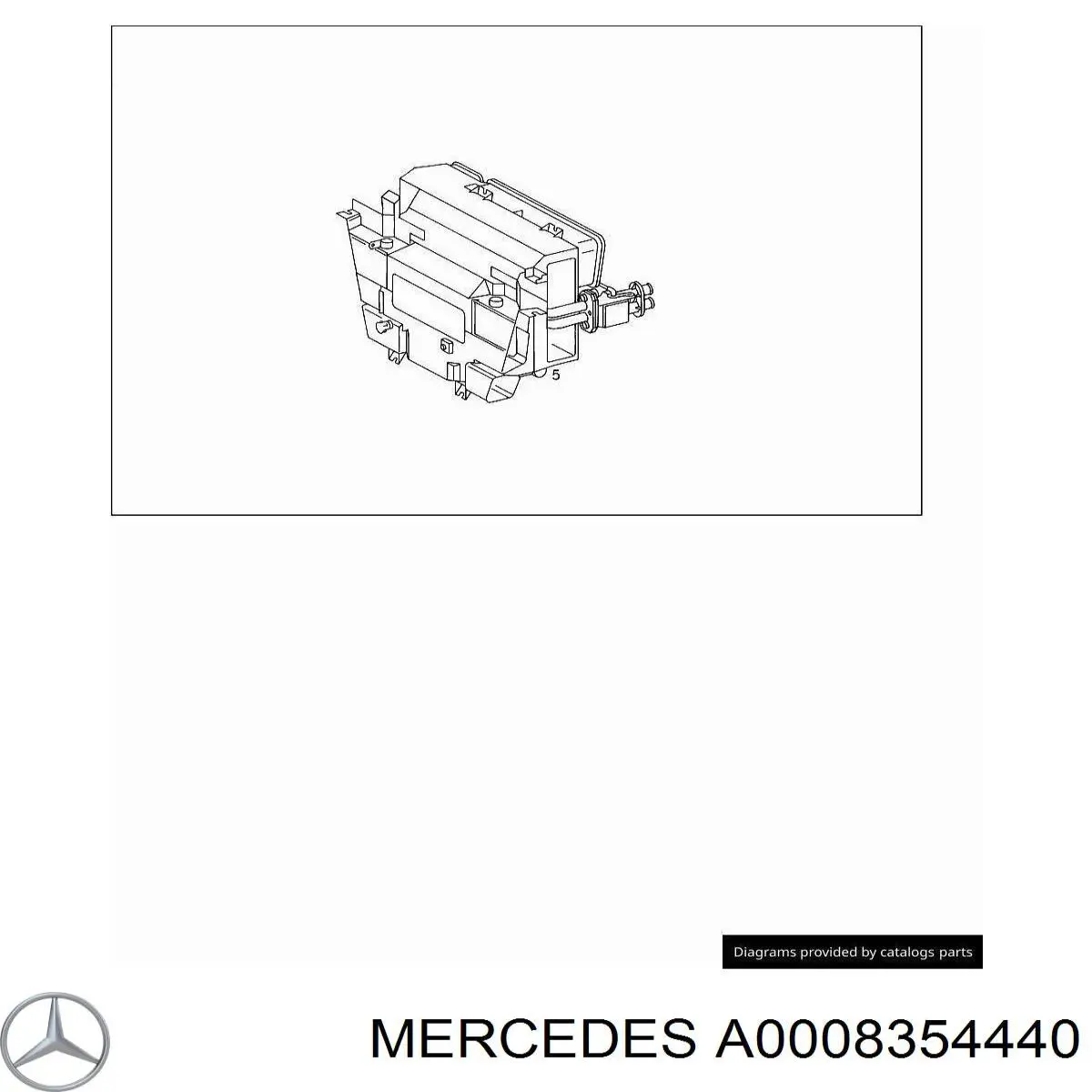 A0008354440 Mercedes Caixa de ventilador de forno (de aquecedor de salão), montada