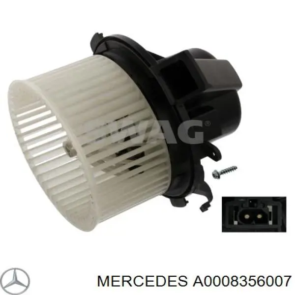 A0008356007 Mercedes Motor de ventilador de forno (de aquecedor de salão)