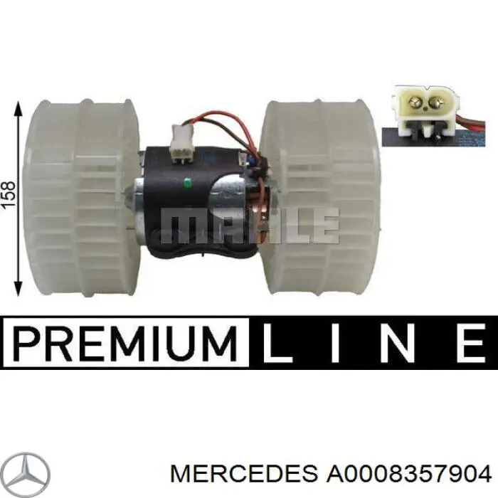 A0008357904 Mercedes Motor de ventilador de forno (de aquecedor de salão)