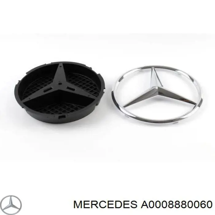 A0008880060 Mercedes Consola de emblema de grelha do radiador