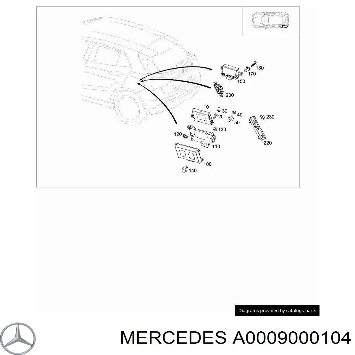 Módulo de direção (Centralina eletrônica) da bomba de combustível Mercedes A000900620780 preço, a partir de 214,82 USD