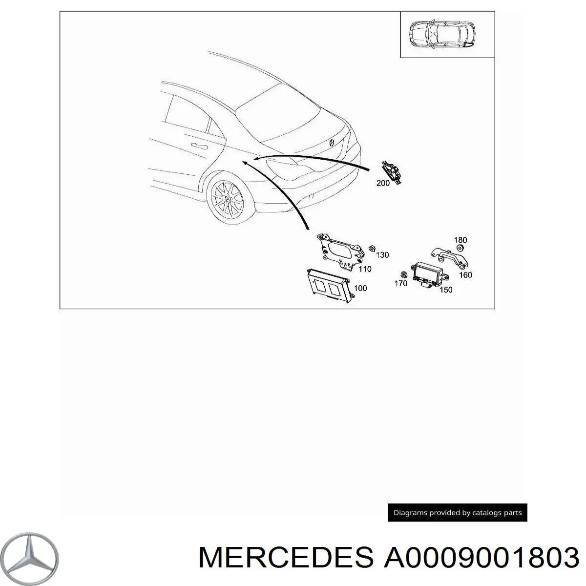 Módulo de direção (Centralina eletrônica) da bomba de combustível Mercedes A0009001803 preço, a partir de 214,52 USD