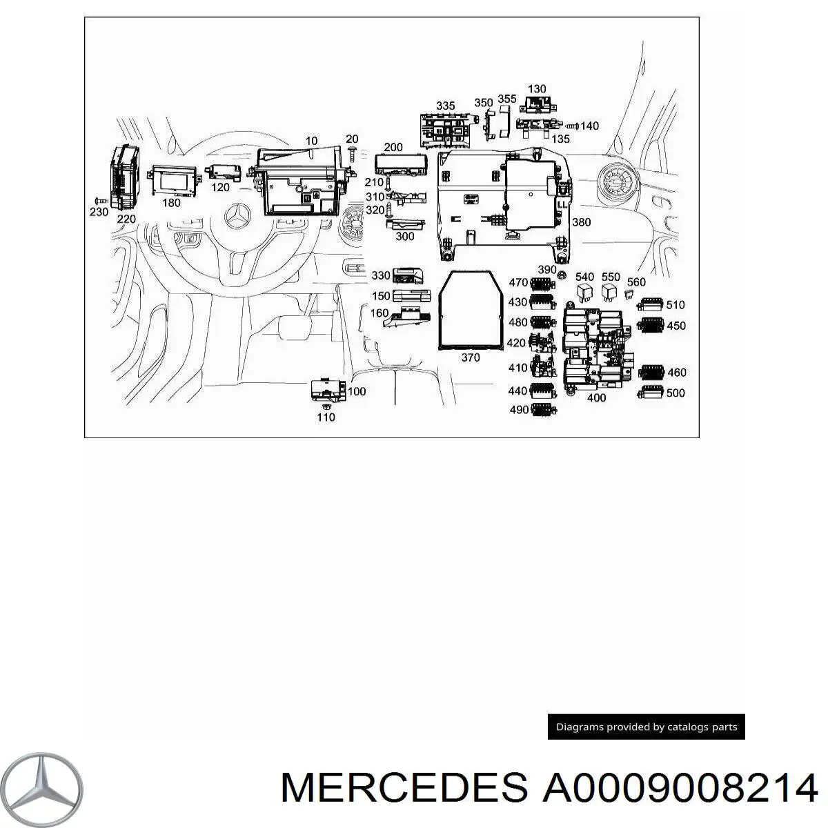 A0009008214 Mercedes Módulo de direção (Centralina eletrônica) da bomba de combustível