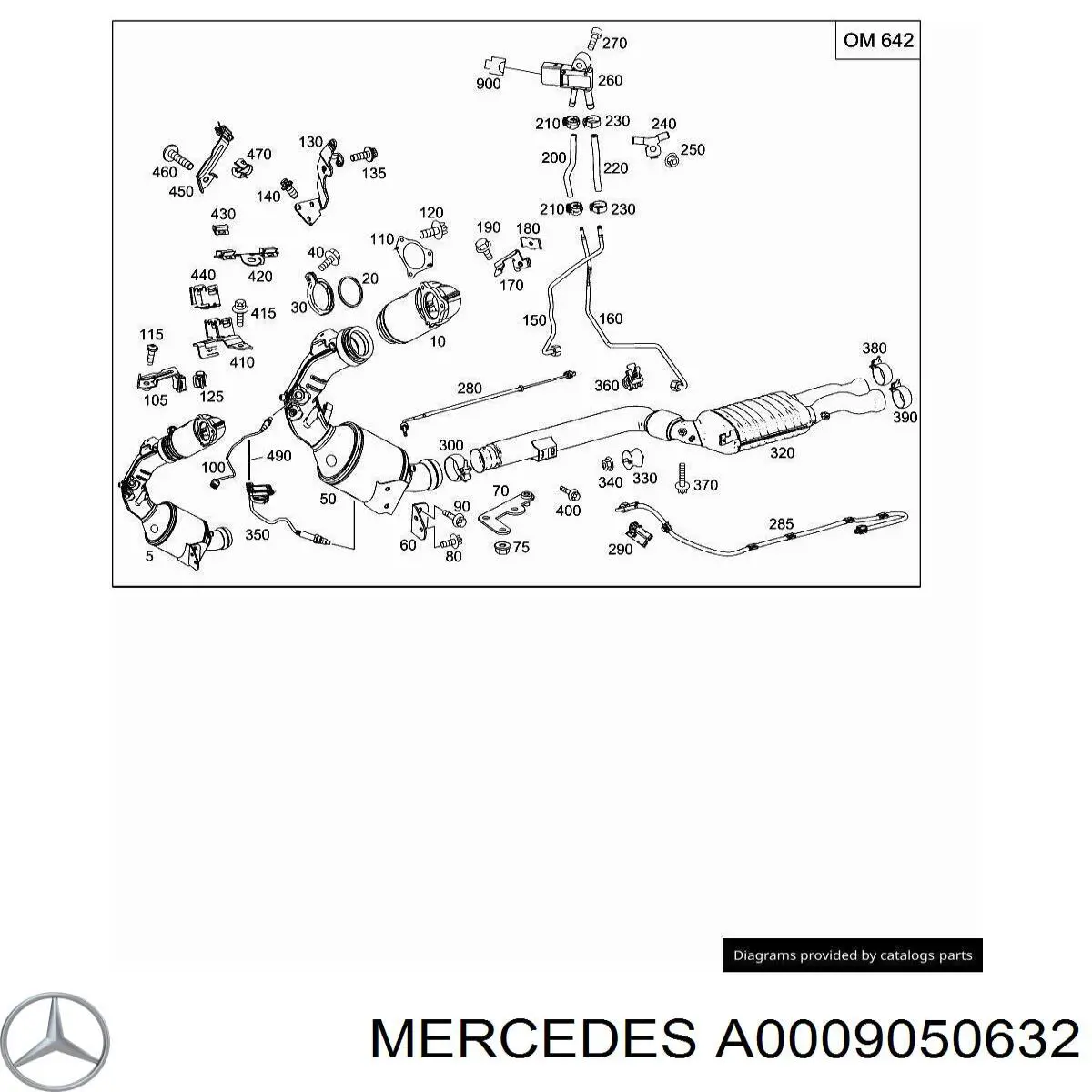 Sensor de temperatura dos gases de escape (GE), antes de filtro de partículas diesel Mercedes A0009050632 preço, a partir de 62,56 USD