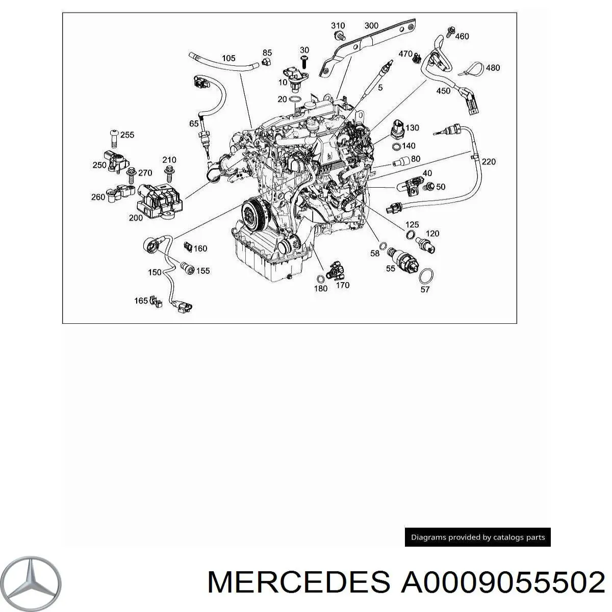 Sensor de temperatura dos gases de escape (GE), antes de turbina Mercedes A0009055502 preço, a partir de 36,43 USD