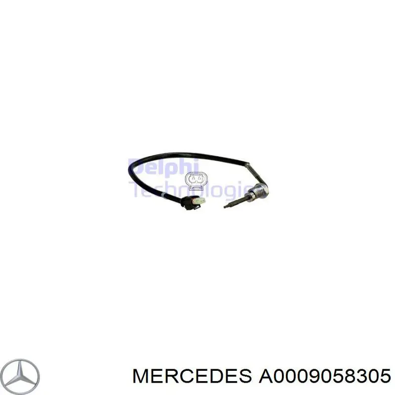 Compre A0009058305 Mercedes Sensor de temperatura dos gases de escape (GE), antes de turbina