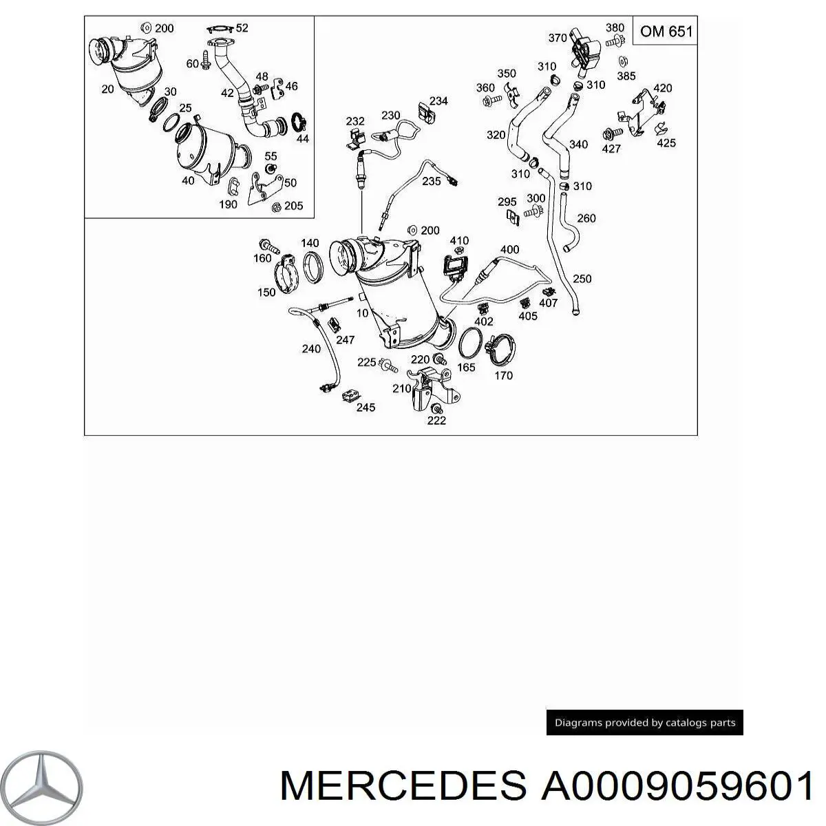 Sensor de temperatura dos gases de escape (GE), depois de catalisador Mercedes A0009059601 preço, a partir de 286,03 USD