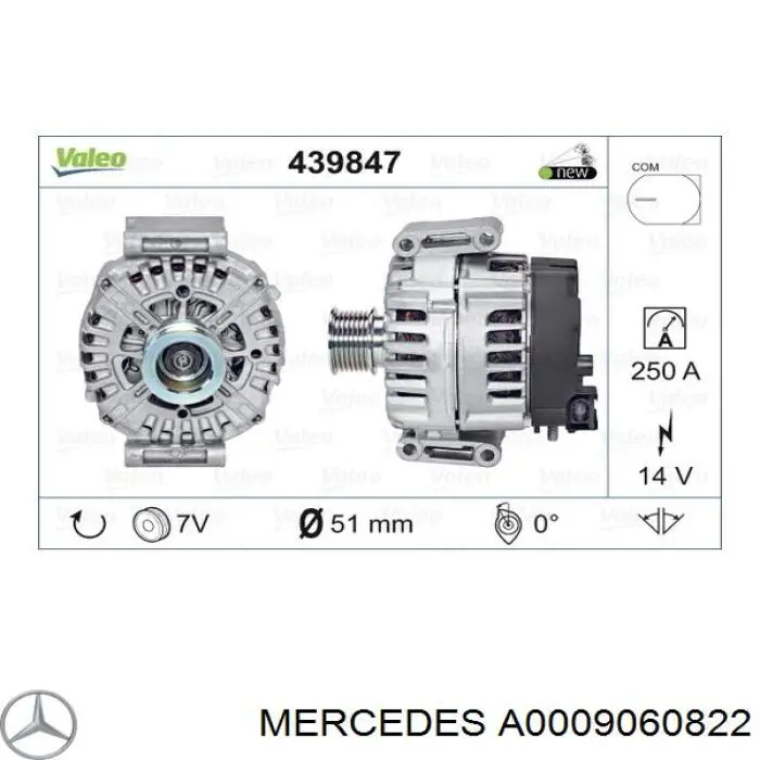 A0009060822 Mercedes Gerador