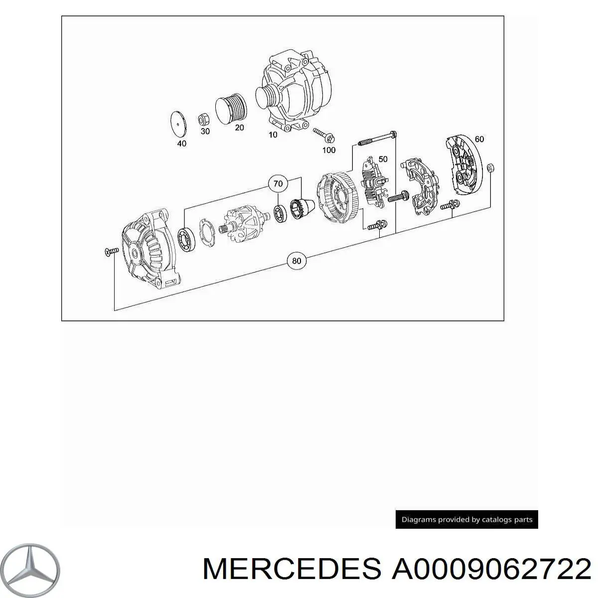 A0009062722 Mercedes Gerador