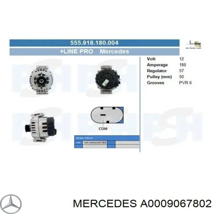 A0009067802 Mercedes Gerador