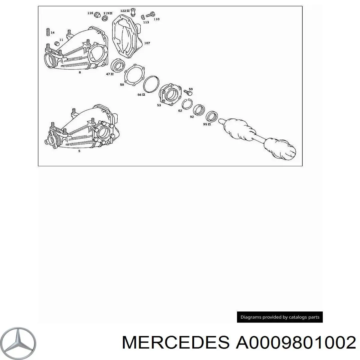 Rolamento interno da haste do eixo traseiro Mercedes A0009801002 preço, a partir de 93,25 USD