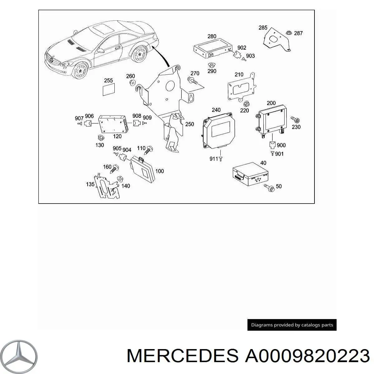 Relê de controlo de carga da PILHA Mercedes 0009822023 preço, a partir de 102,30 USD