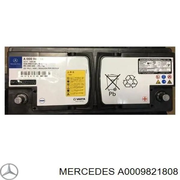 A0009821808 Mercedes Bateria recarregável (PILHA)