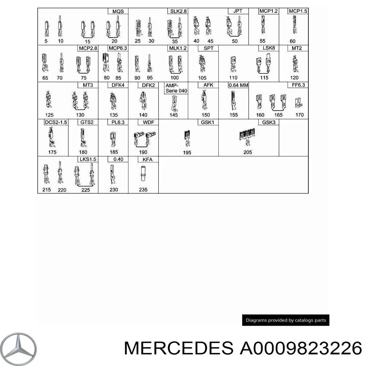  Mercedes A0009823226 preço, a partir de 5,96 USD