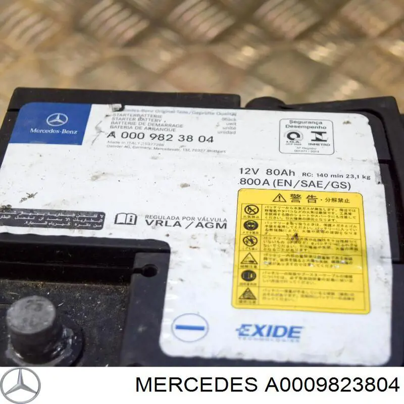 Bateria recarregável (PILHA) Mercedes A0009823804 preço, a partir de 553,68 USD