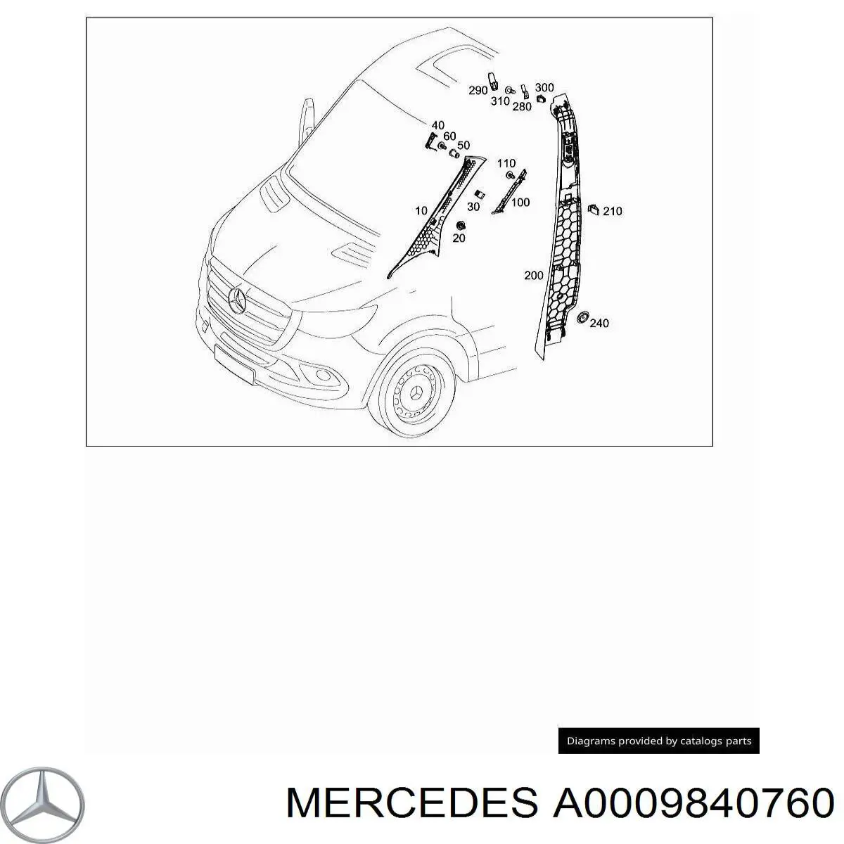 Cápsula (prendedor) de fixação de revestimento de tampa de porta-malas Mercedes A0009840760 preço, a partir de 0,60 USD