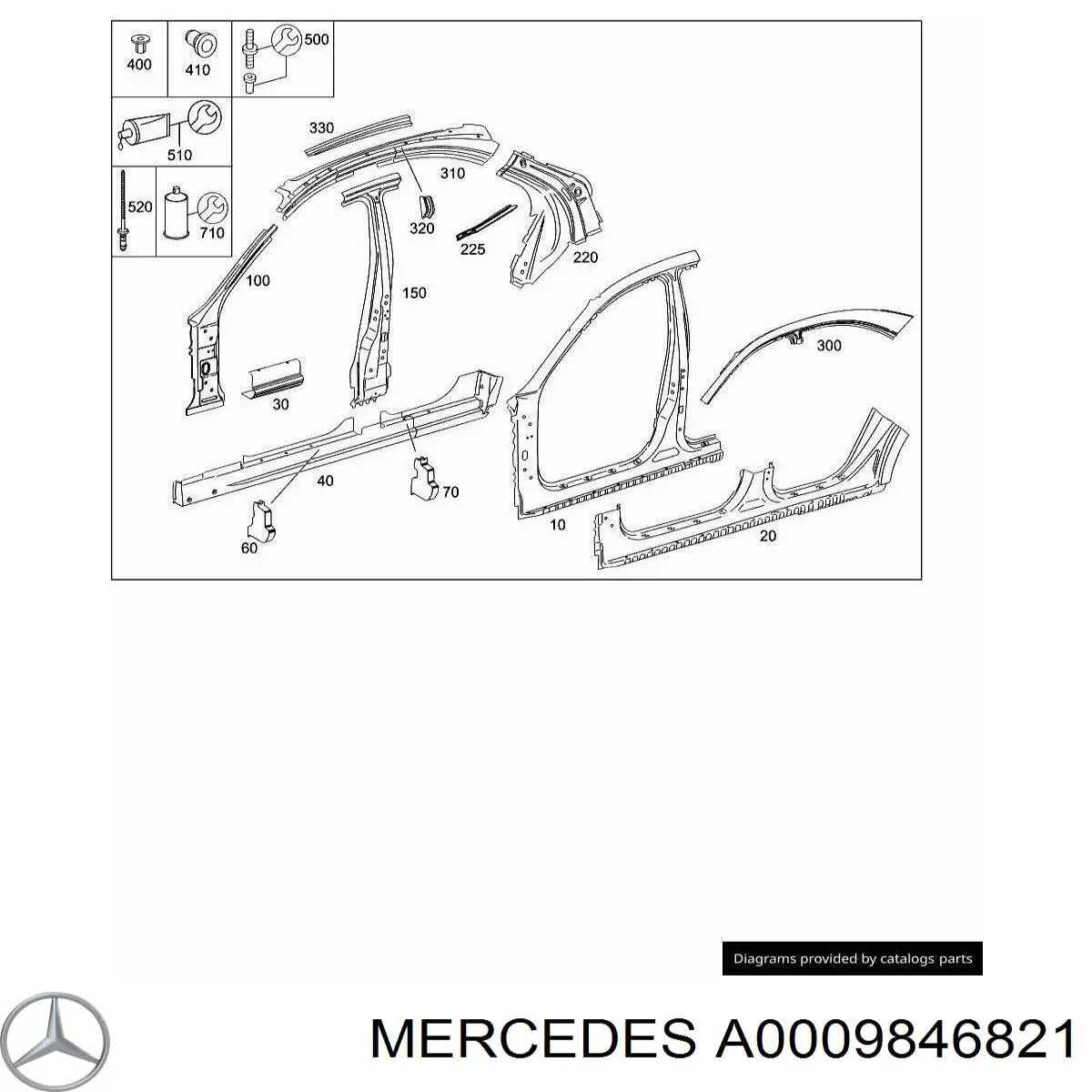 A0009846821 Mercedes 