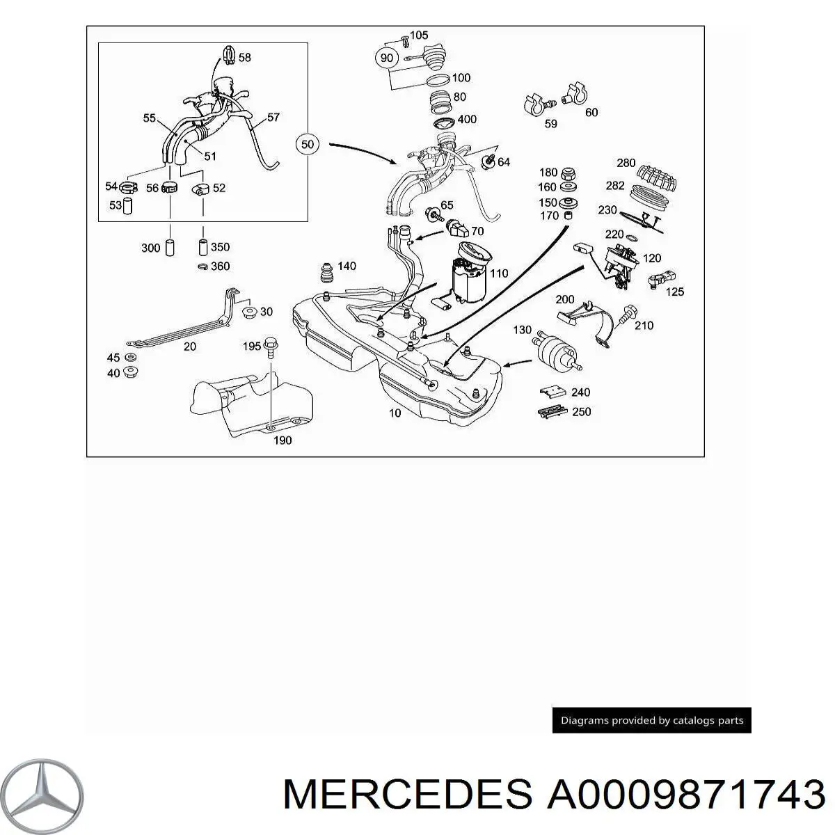 A0009871743 Mercedes 