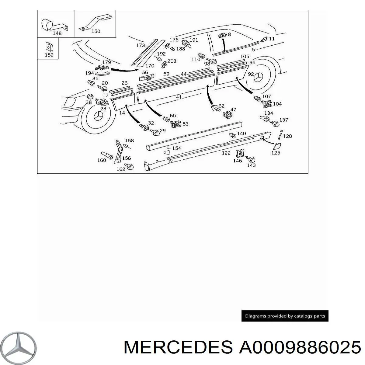  Mercedes 0009888625 preço, a partir de 7,60 USD