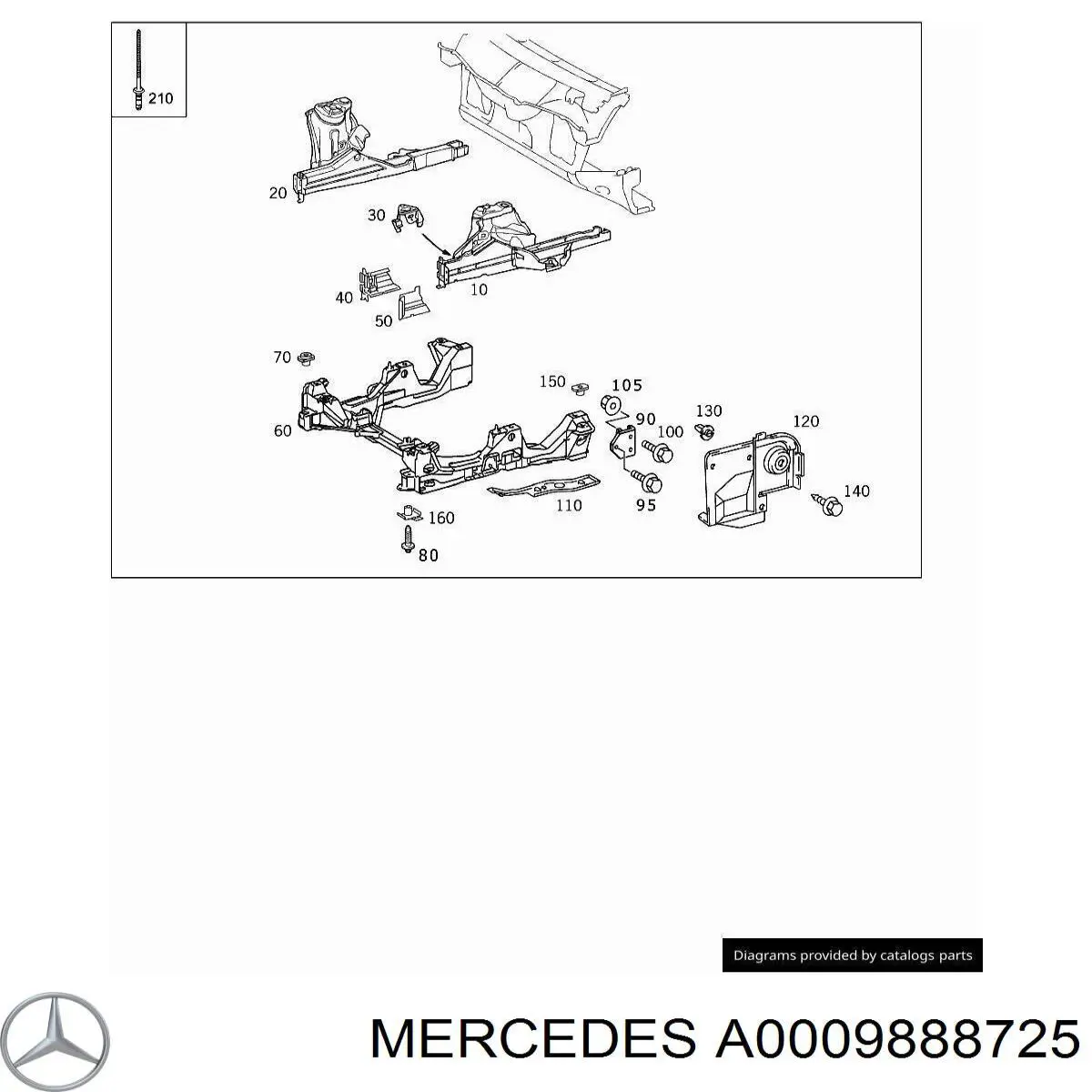 A0009888725 Mercedes 