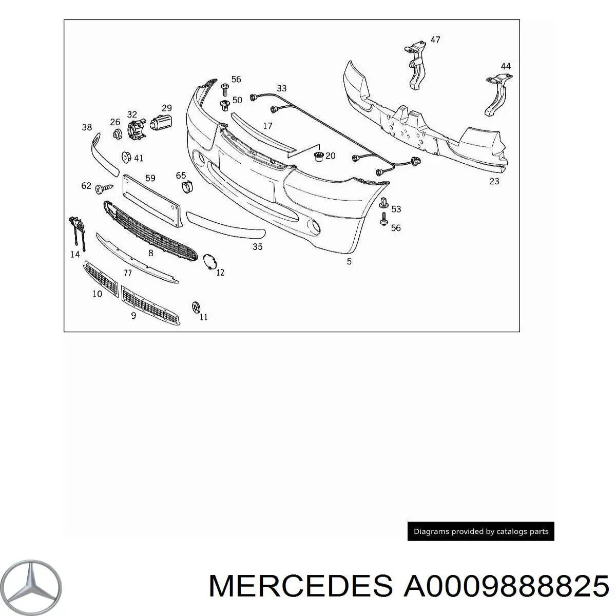 A0009888825 Mercedes 