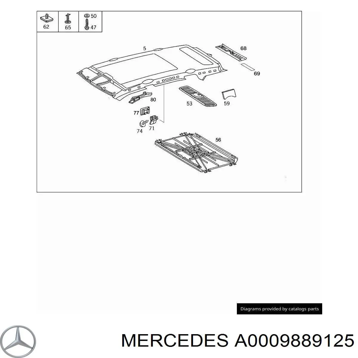  Mercedes A0009889125 preço, a partir de 2,79 USD