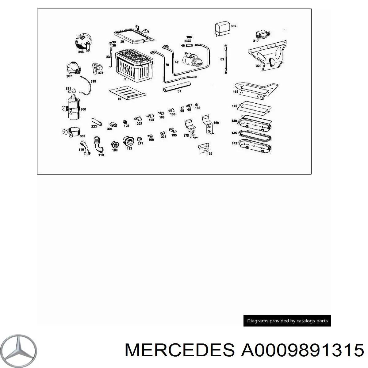  Mercedes A0009891315 preço, a partir de 74,11 USD