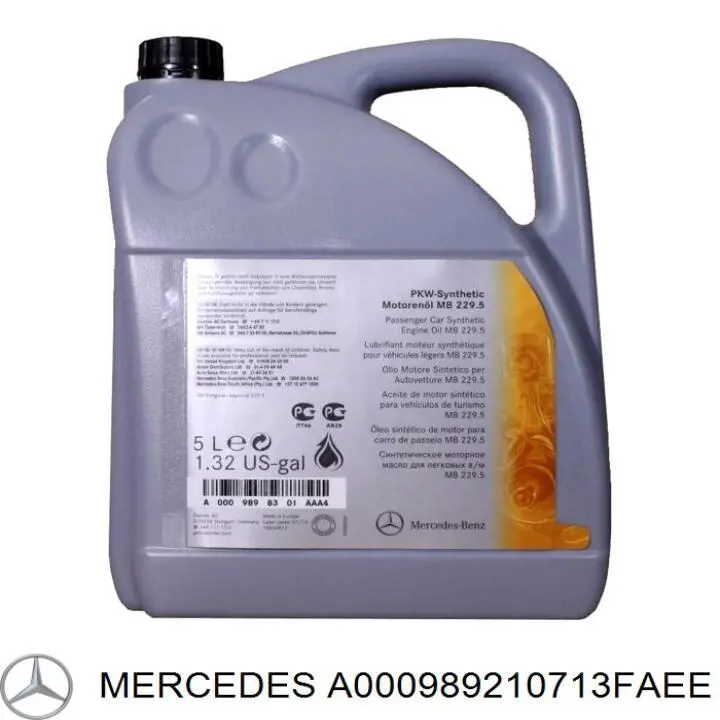 Óleo para motor Mercedes A000989210713FAEE preço, a partir de 43,61 USD