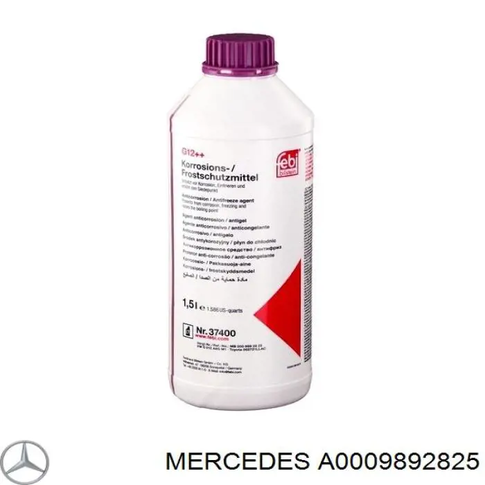 Fluido de esfriamento A0009892825 Mercedes