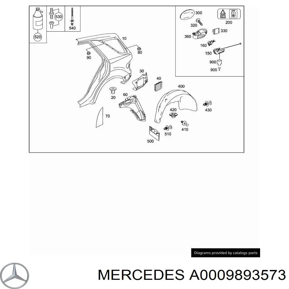  Mercedes A0009893573 preço, a partir de 74,41 USD