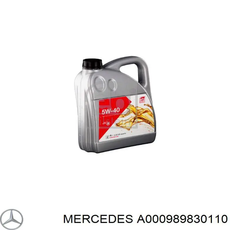 Óleo para motor A000989830110 Mercedes