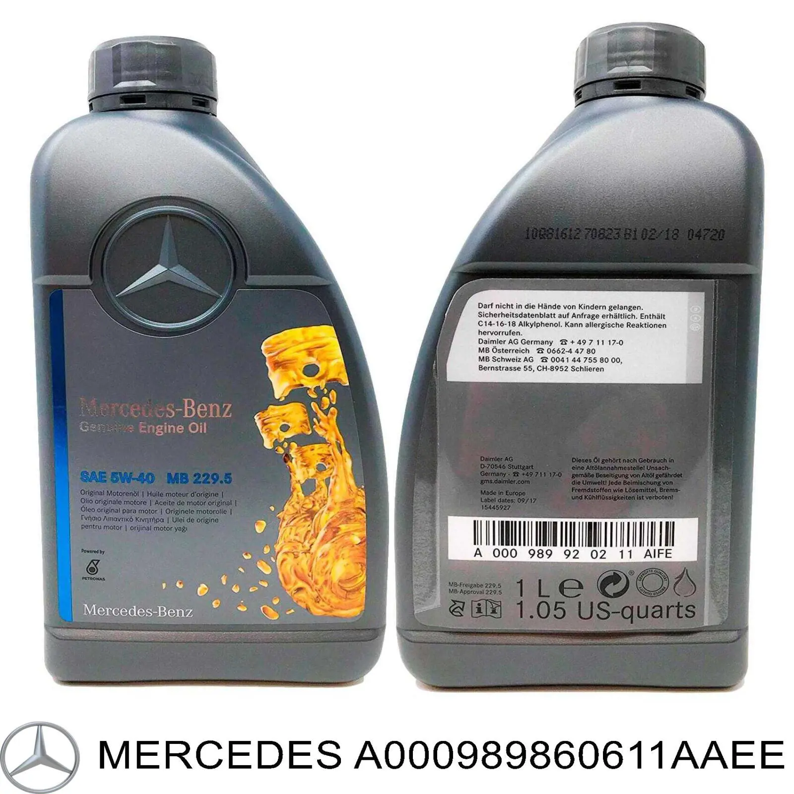 Óleo para motor Mercedes A000989860611AAEE preço, a partir de 20,04 USD