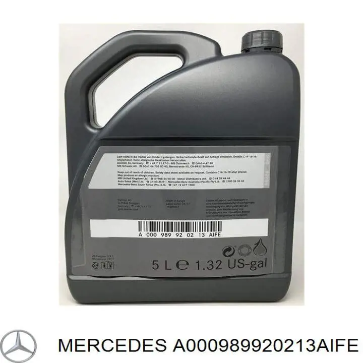 Óleo para motor Mercedes A000989920213AIFE preço, a partir de 49,60 USD