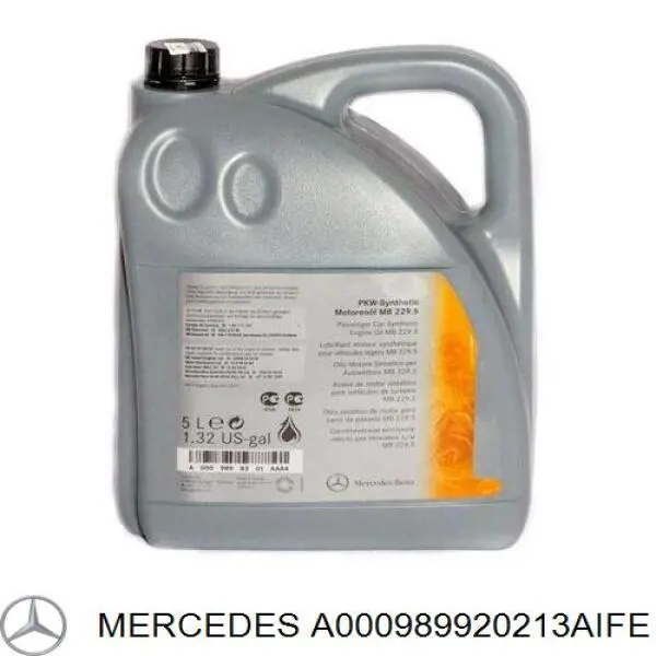 Óleo para motor A000989920213AIFE Mercedes