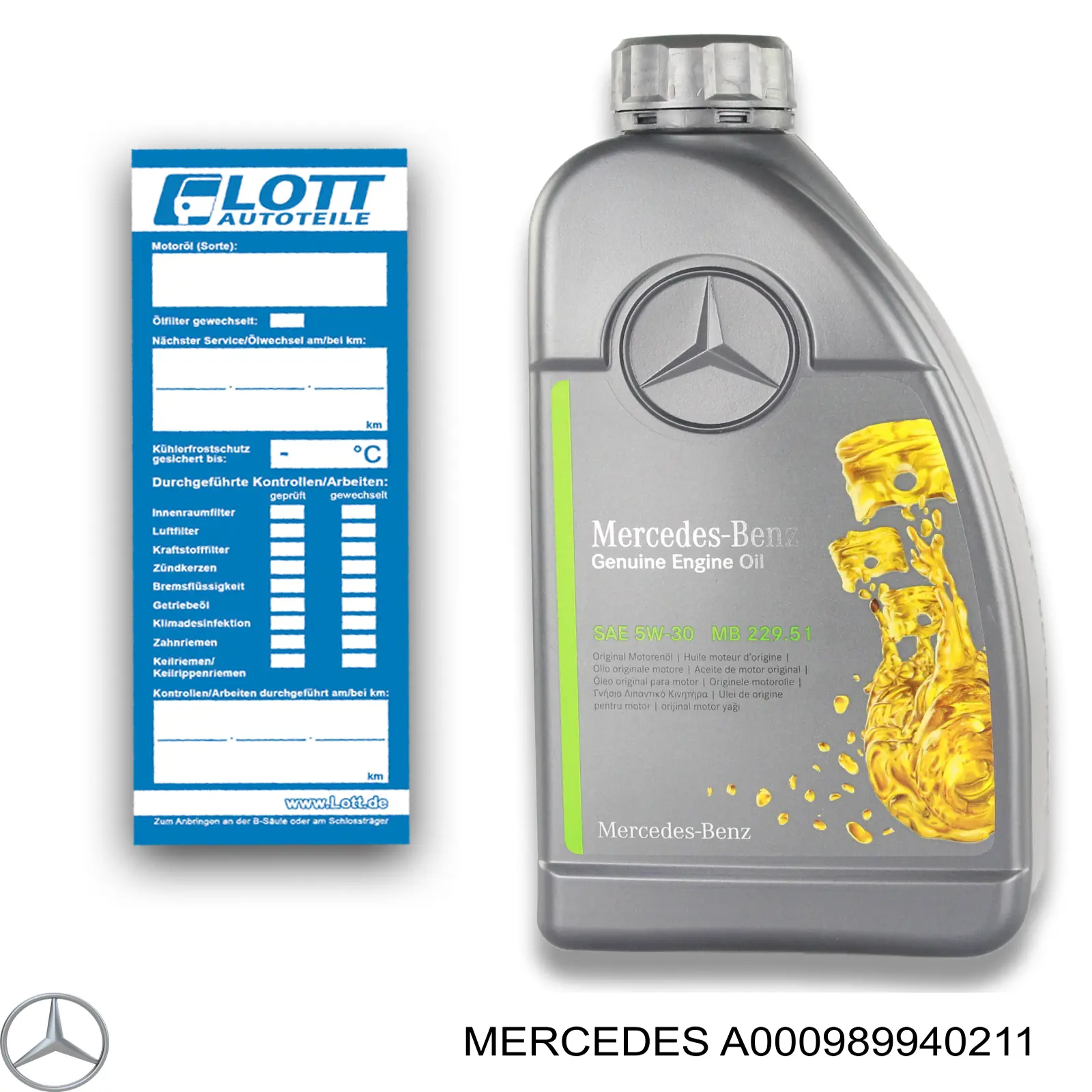 A000989940211 Mercedes Óleo para motor
