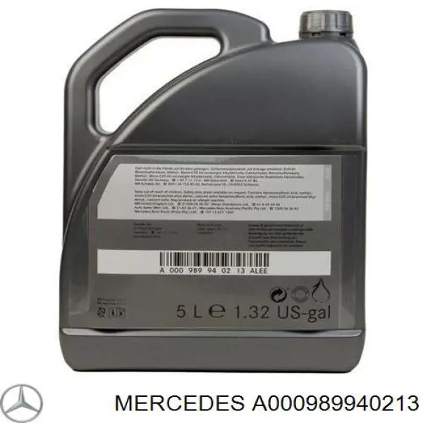 Óleo para motor A000989940213 Mercedes