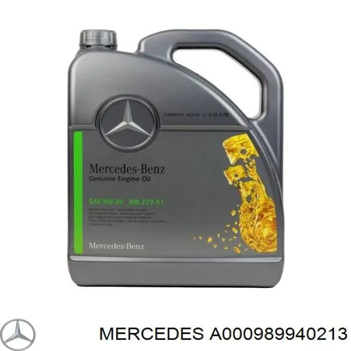 Óleo para motor A000989940213 Mercedes