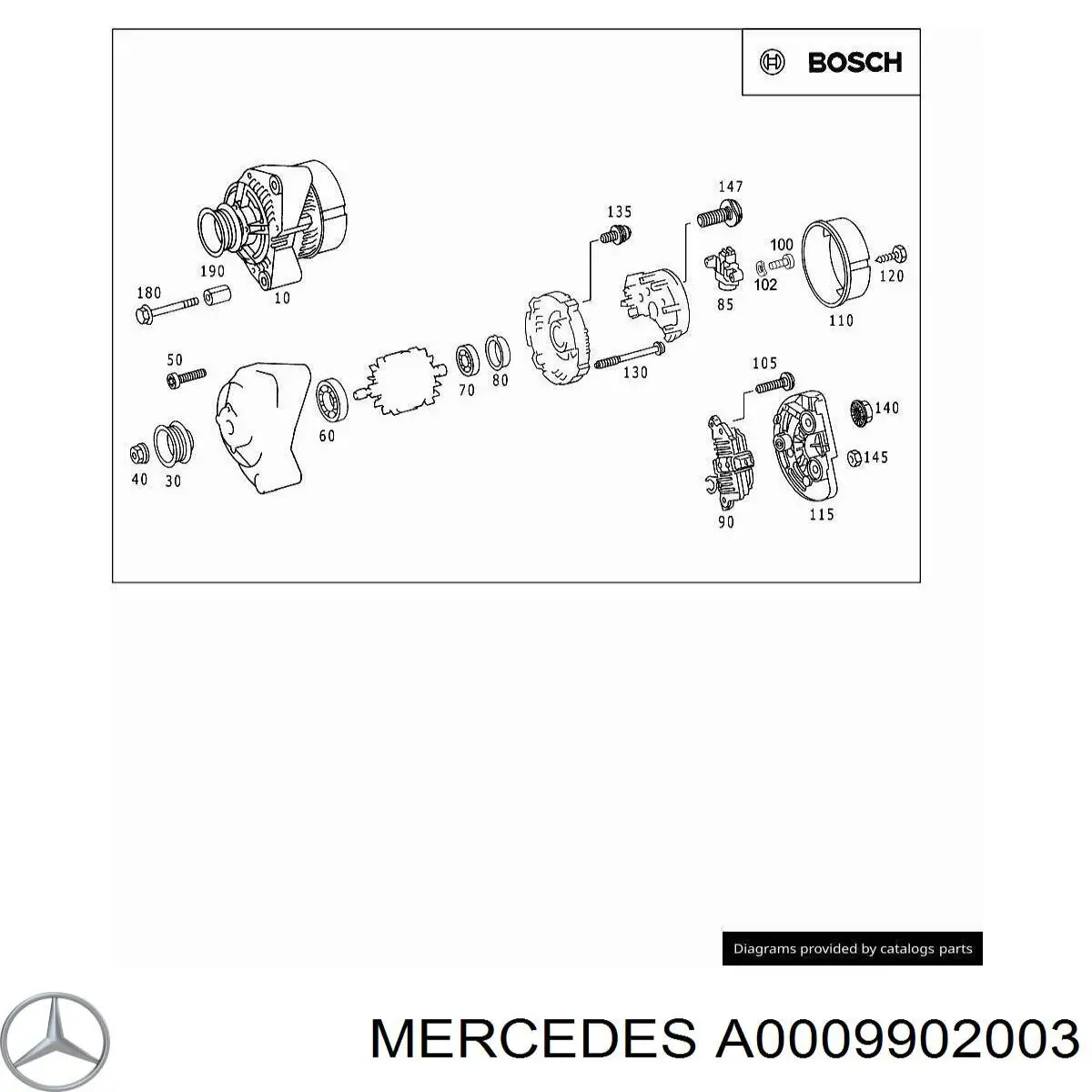 Mercedes A0009902003 preço, a partir de 11,10 USD
