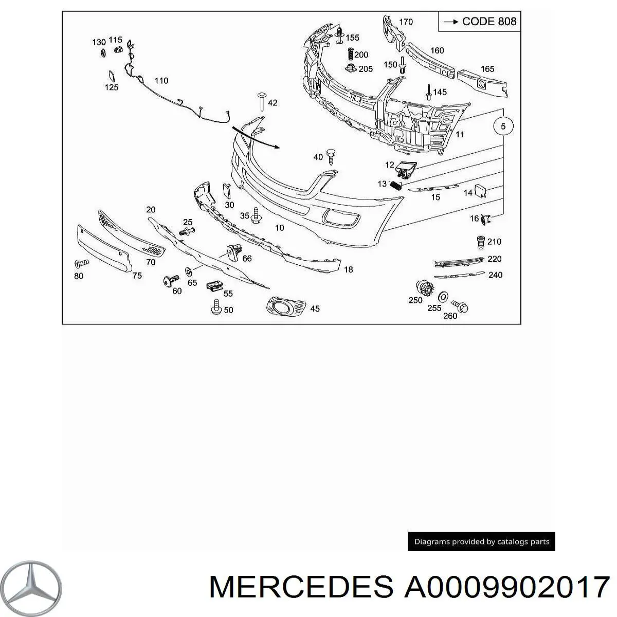 A0009902017 Mercedes 