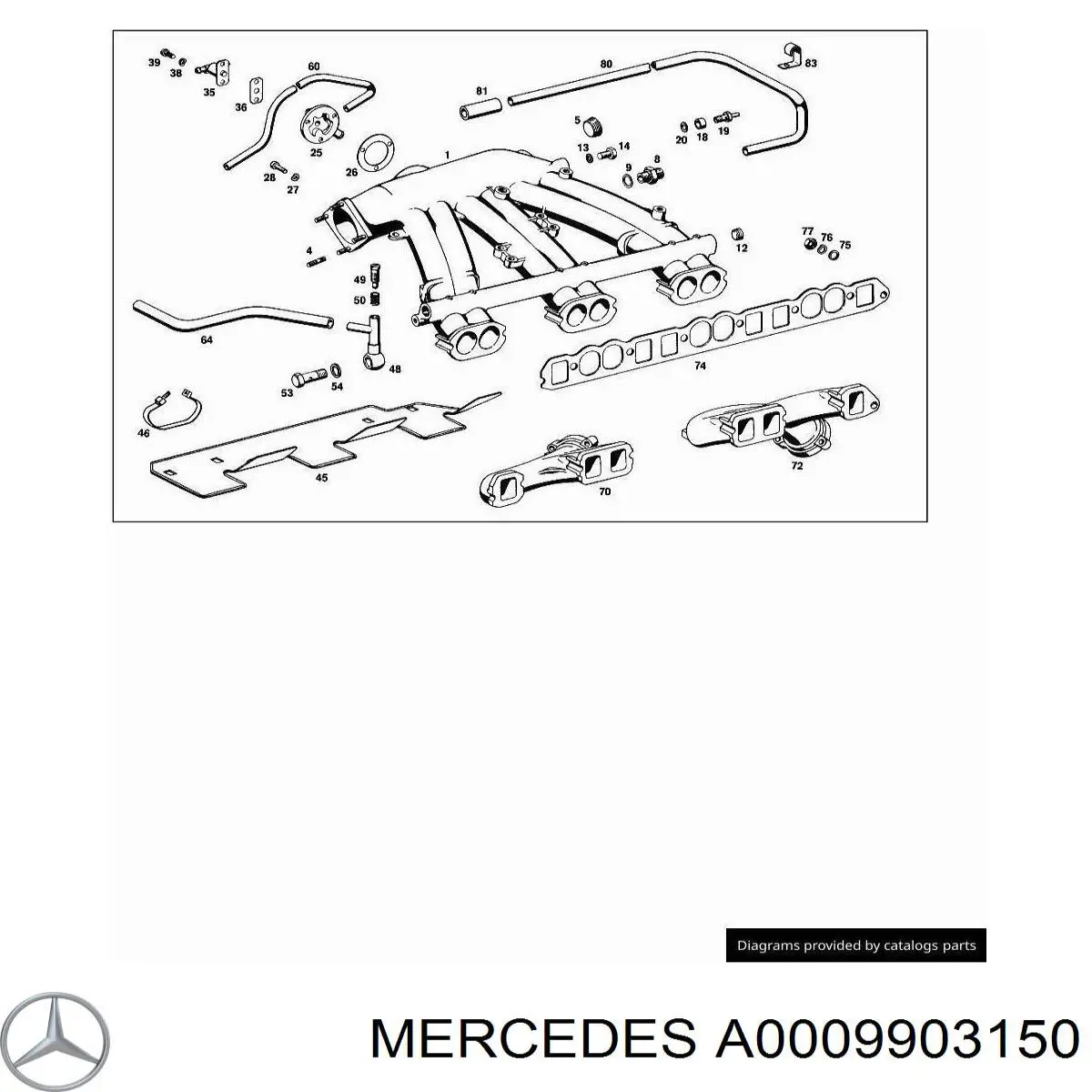 Compre A0009903150 Mercedes Porca de tubo coletor de escape