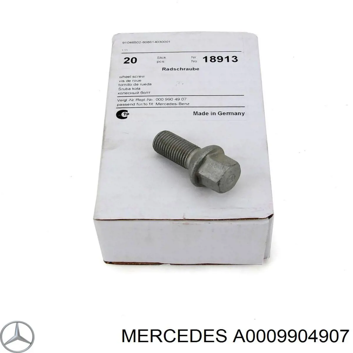 Compre A0009904907 Mercedes Parafuso de roda