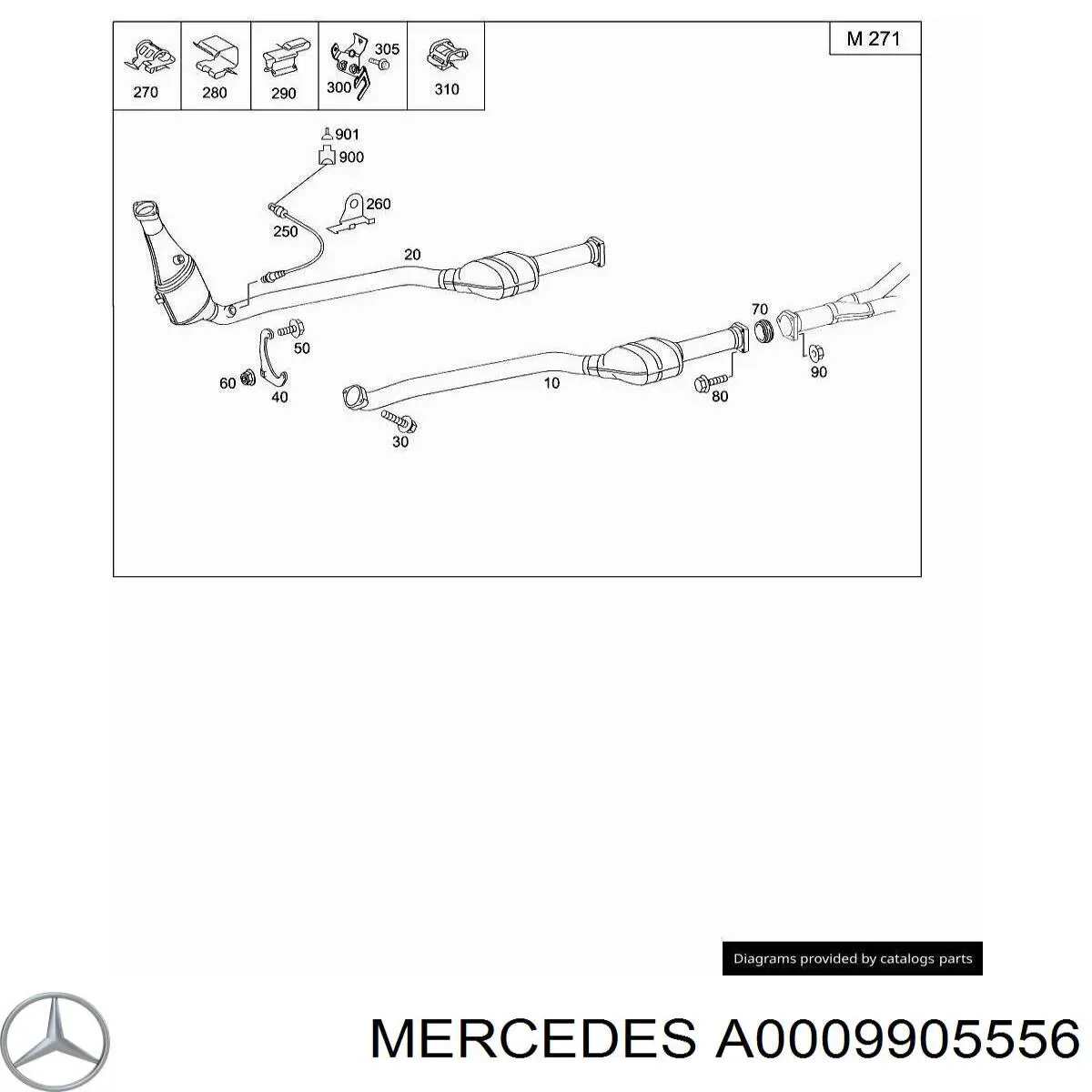 A0009905556 Mercedes 