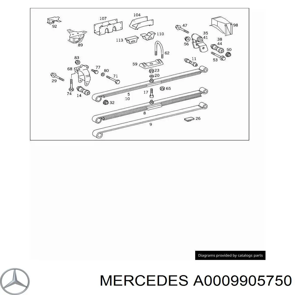 N913023018002 Mercedes Porca da haste de amortecedor dianteiro
