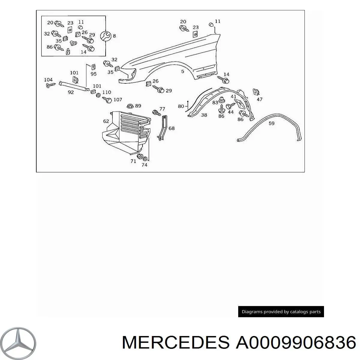 A0009906836 Mercedes 