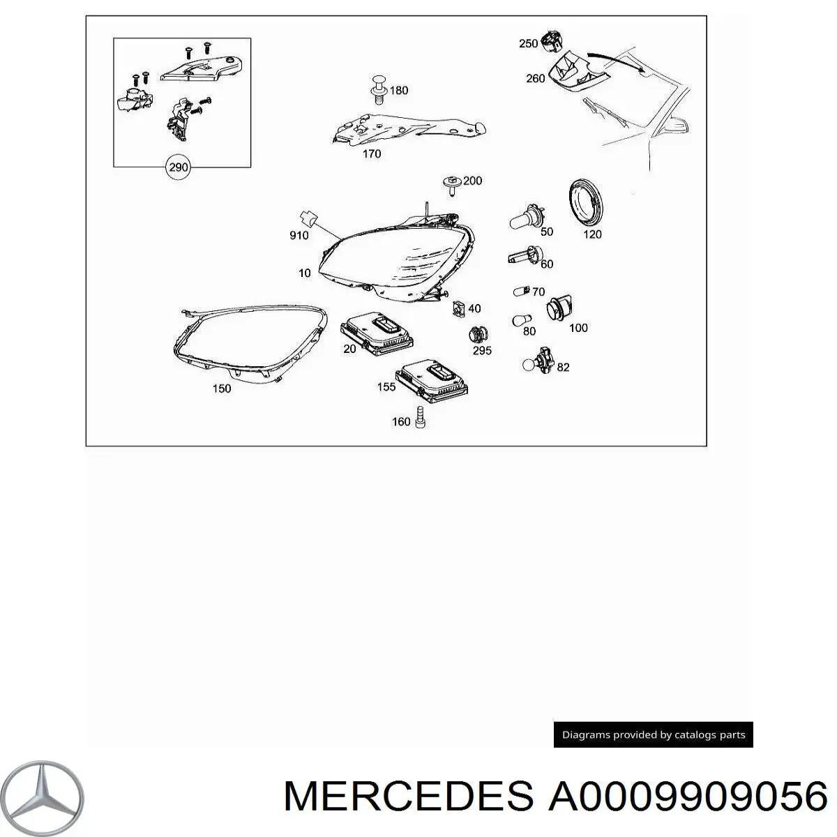  Mercedes A0009909056 preço, a partir de 3,52 USD